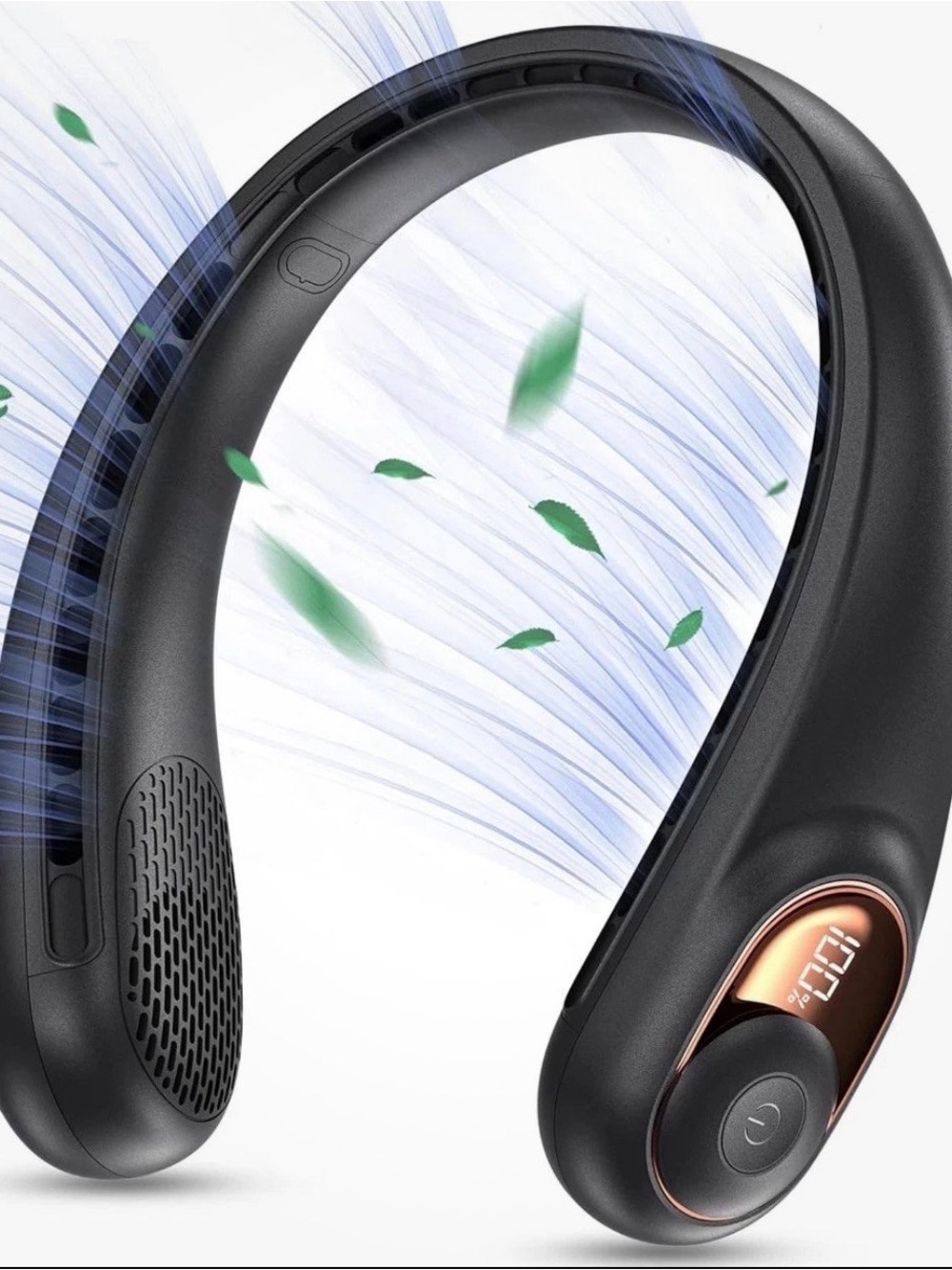Neck Fan Portable Bladeless Neck Fan Upgraded 360° Airflow Super Quiet 3 Speeds